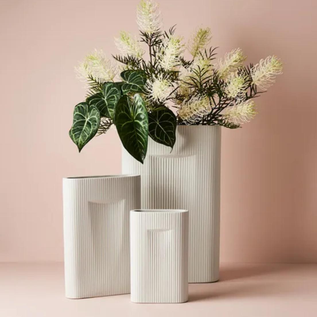 White Sable Vase Medium