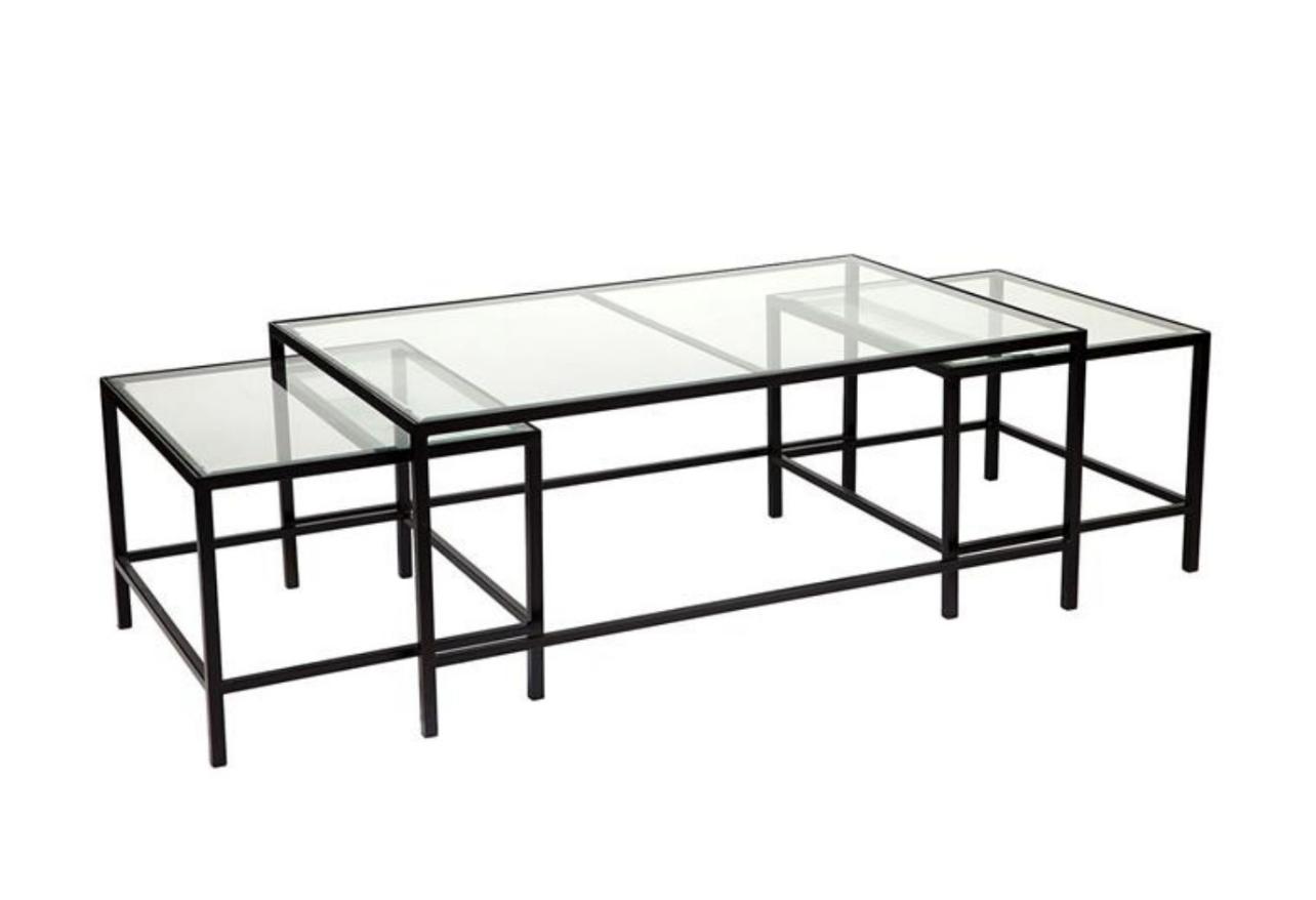 Cocktail 3 Piece Black Coffee Tables