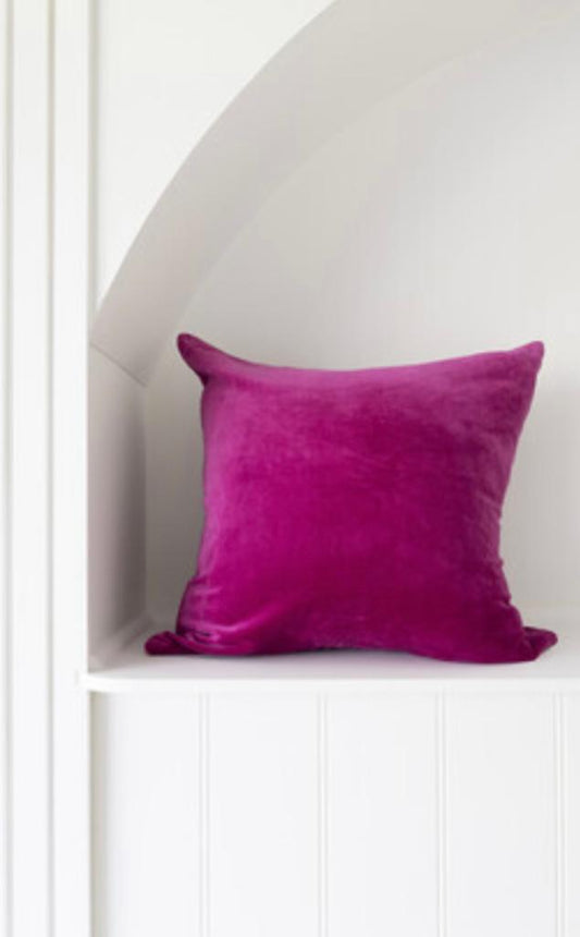 Fushcia Velvet Luxe Cushion