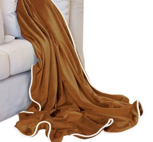Hazelnut Plush Velvet Throw